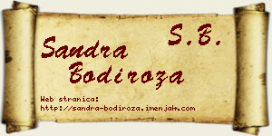 Sandra Bodiroža vizit kartica